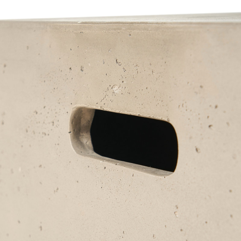 Foyer d'extérieur au propane en béton 40 po 40 000 BTU (couvercle de réservoir non inclus), Gris clair
