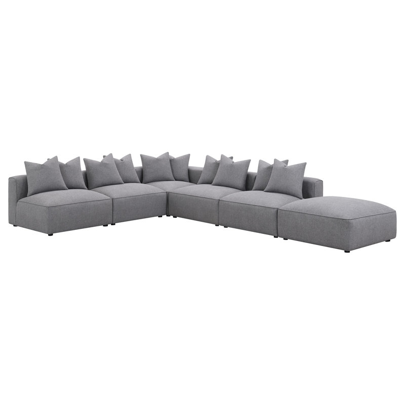 Upholstered Ottoman, Gray