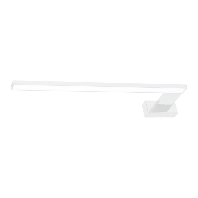Shine Steel LED Armed Sconce, White