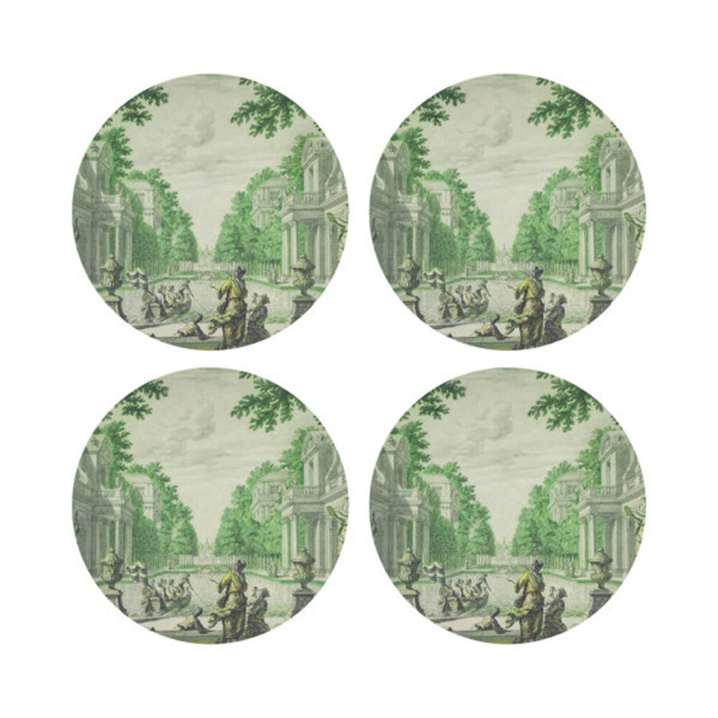 Sous-verres ronds Dimanche A, Vert