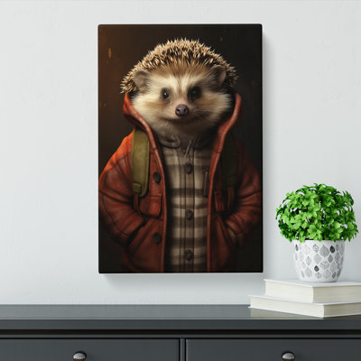 Hedgehog Tachisme - Wrapped Canvas