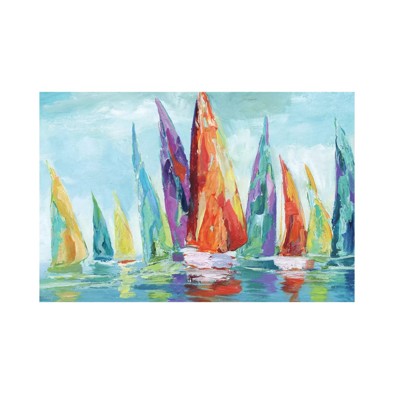 Fine Day Sailing I by Nan - Painting, No Matte, 40" H x 60" W x 1.5" D, Wrapped Canvas