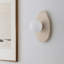 Tivoli 12" Modern Minimalist 1-Light Ovoid Travertine LED Wall Sconce