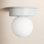 Single Light Milk Glass Shade Flush Mount