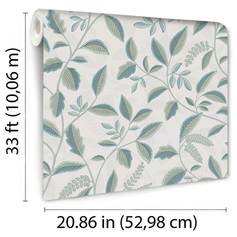 Tranquil Leafy Vine Wallpaper, Green