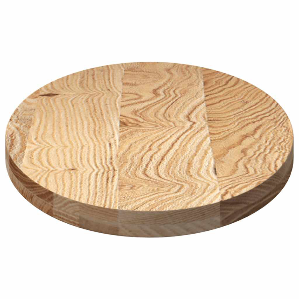 Vidaxl (Natural, 100 X 50 X 4 Cm) Table Top Light Brown 80X40x4 Cm Solid Wood Oak Oval Coffee Table Top - Image 3