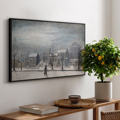 Paysage rétro - CDIX - reproduction encadrée sur toile