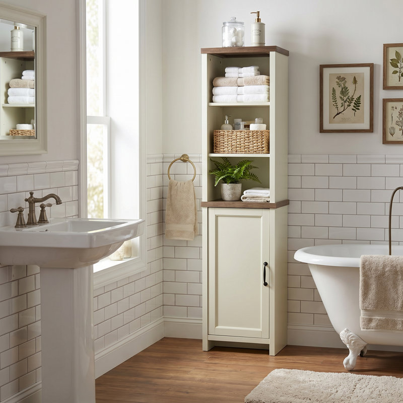 Armoire de rangement autoportante Allysyn Farmhouse