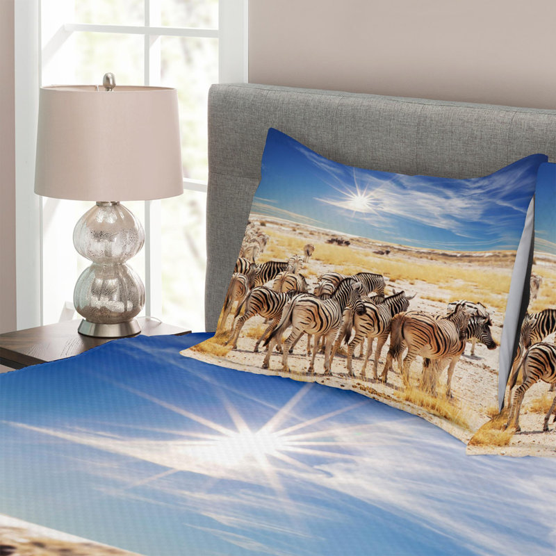 Eclectic Polyester Coverlet, Queen Coverlet + 2 Shams