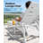 All-Weather HIPS Outdoor Patio Chaise Lounge Chair with 5 Positions, Easy Installation Patio Chaise Lounger with Wide Arms & Rotating Cup Holders & Smooth Bearing Wheels for Pool/Poolside/Beach/Deck/Patio/Backyard, White-653273184