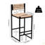 Ensemble de 2 tabourets de bar avec tabourets tissés à la main en corde de papier pour Kichen Island, bar et comptoir-850153590