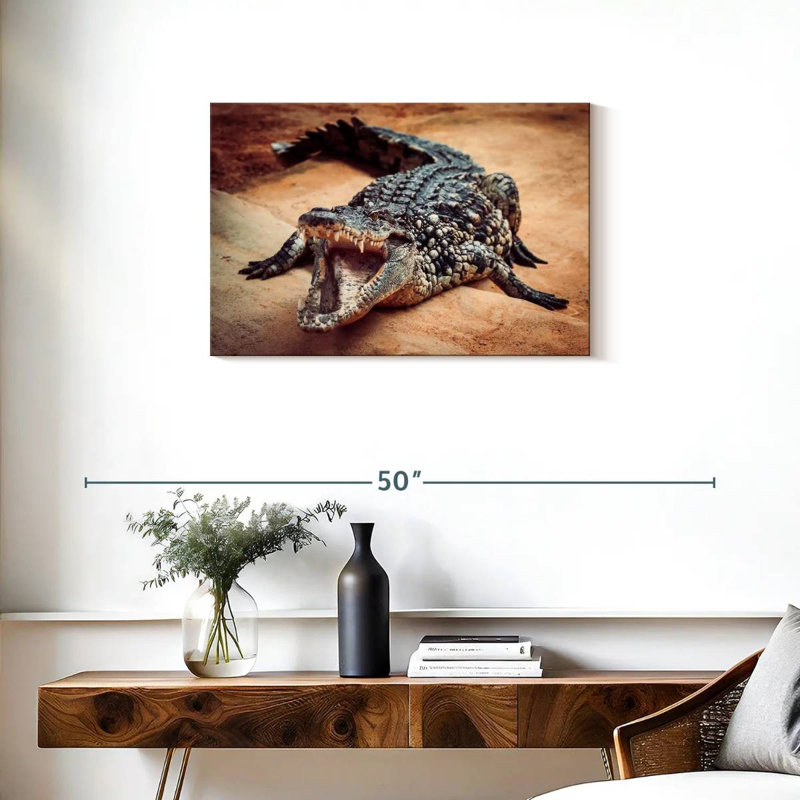 Brampt Crocodile, 20" H x 30" W