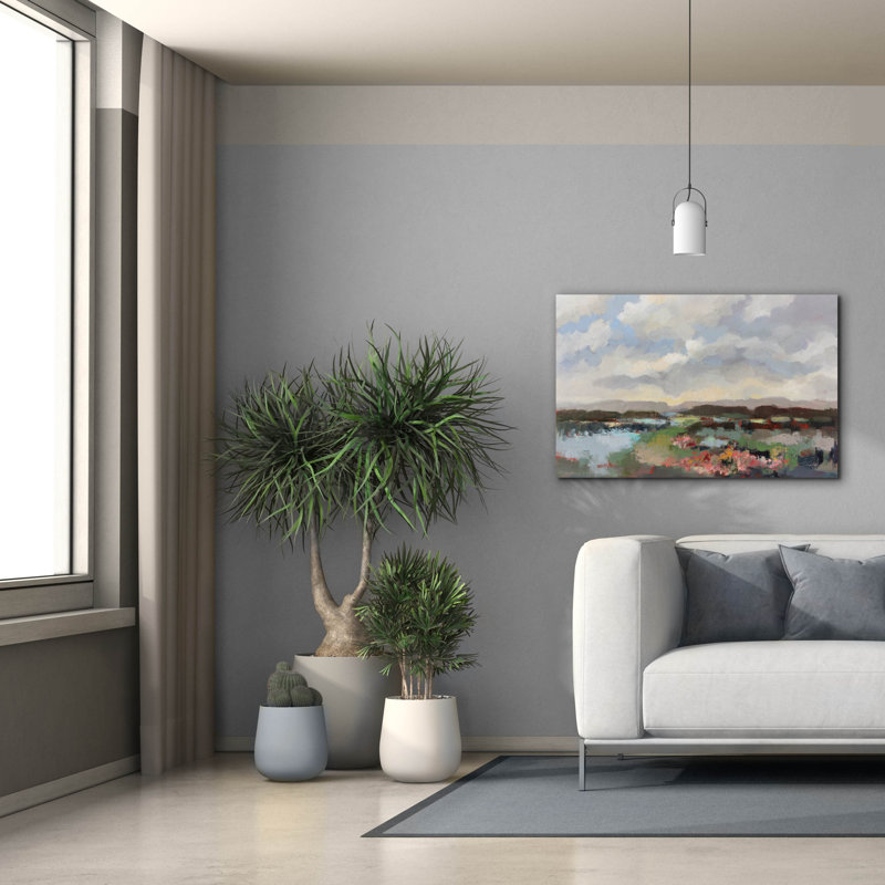  «By The Lake» par Silvia Vassileva, art mural sur toile, 40 po x 26 po