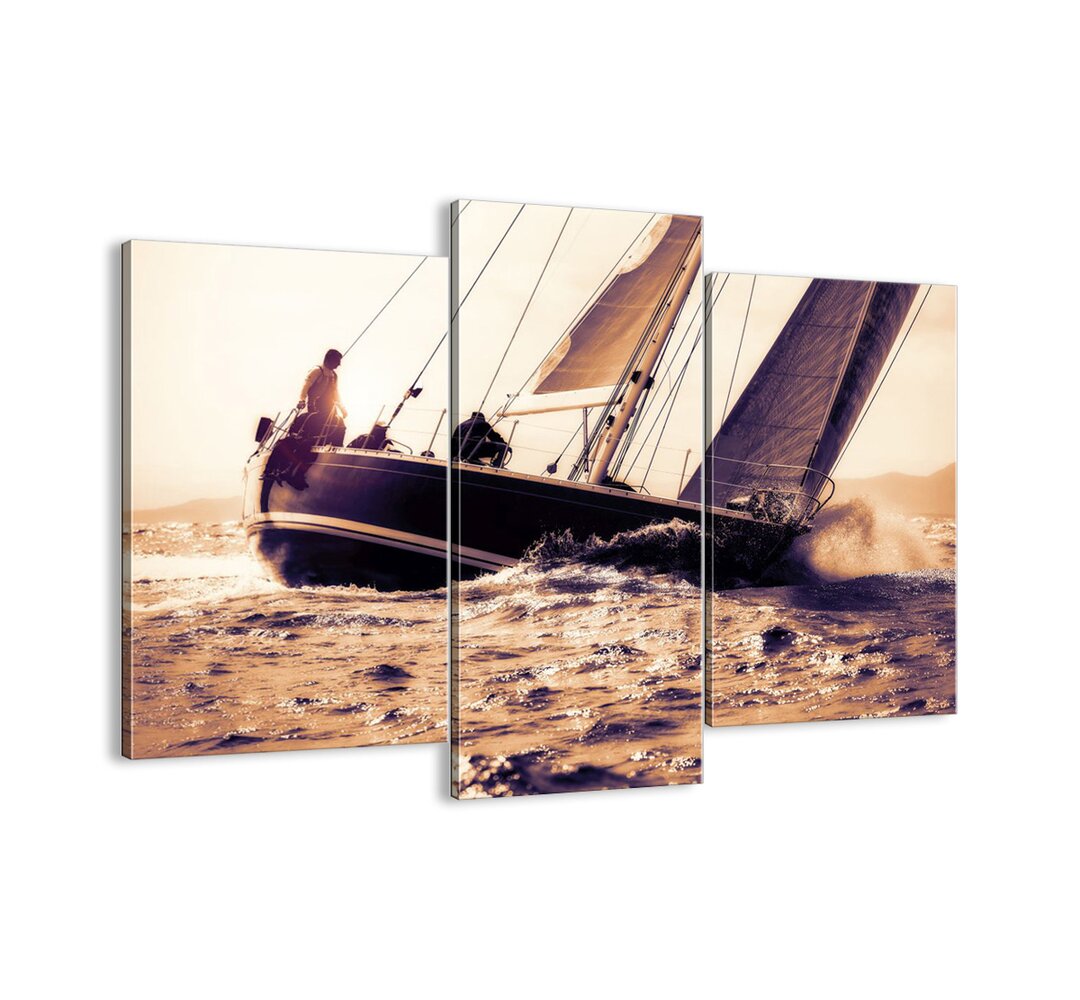 3-tlg. Leinwandbilder-Set - Fotografie „Sail, Sailor”