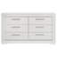 Commode 6 tiroirs blanche ultrabrillante-78003267