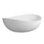 Baignoire autoportante de 63 po à surface solide, baignoire de trempage autoportante en résine d'ingénierie de luxe avec trop-plein et bonde escamotable