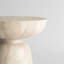 Table d'appoint en fibre de verre et faux travertin