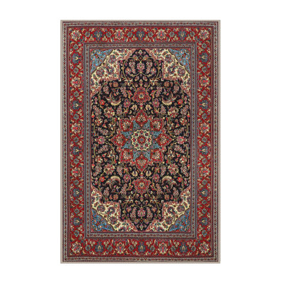 Tapis brun/noir/beige traditionnel Dalenna