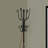 Coat Rack, Hall Tree, Free Standing, 8 Hooks, Entryway, 74"h, Bedroom, Black Metal, Transitional