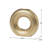 Halo 9" Ribbed Donut Ceramic Gold Vase-1331043248