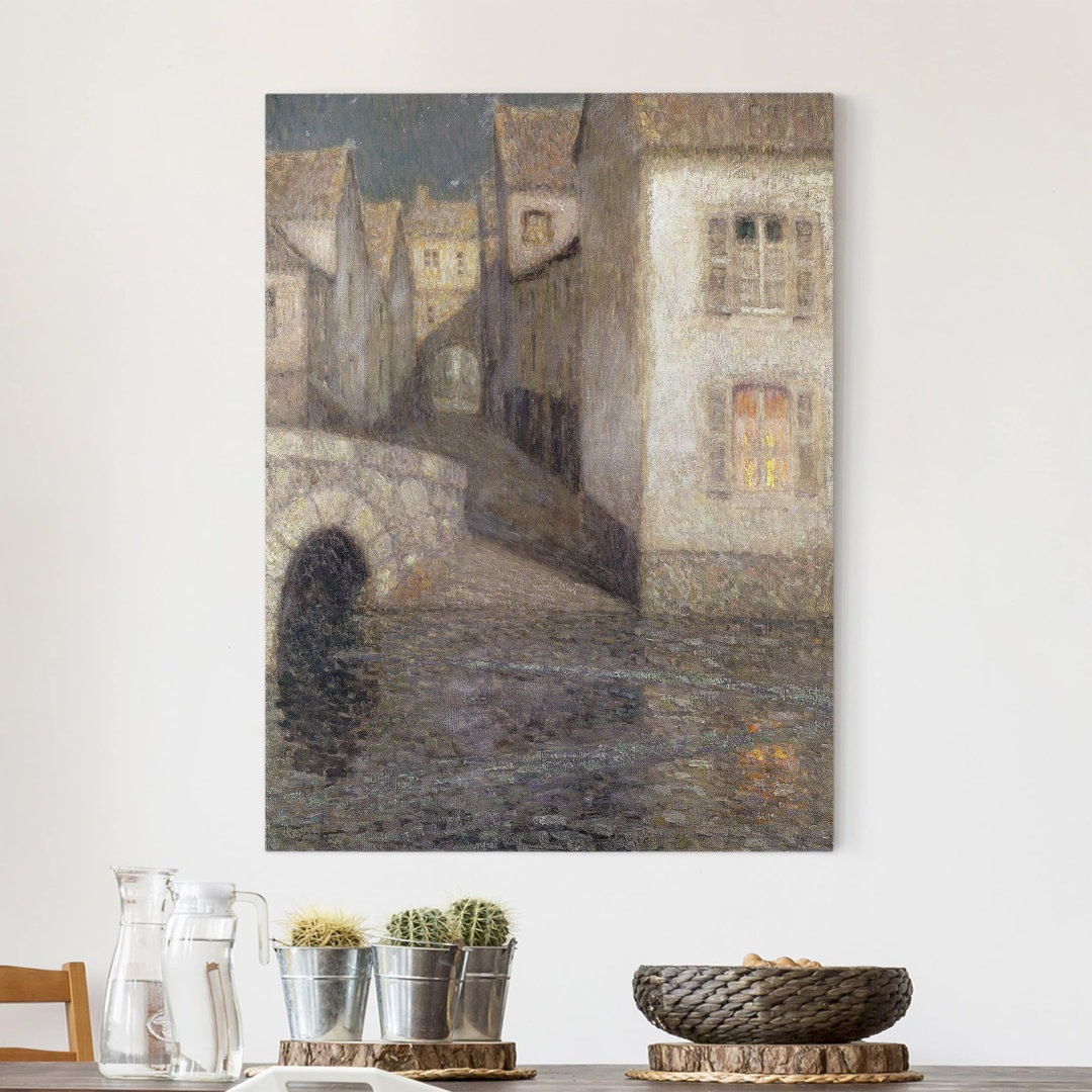 Leinwandbild Die Häuser am Fluss, Chartres von Henri Le Sidaner