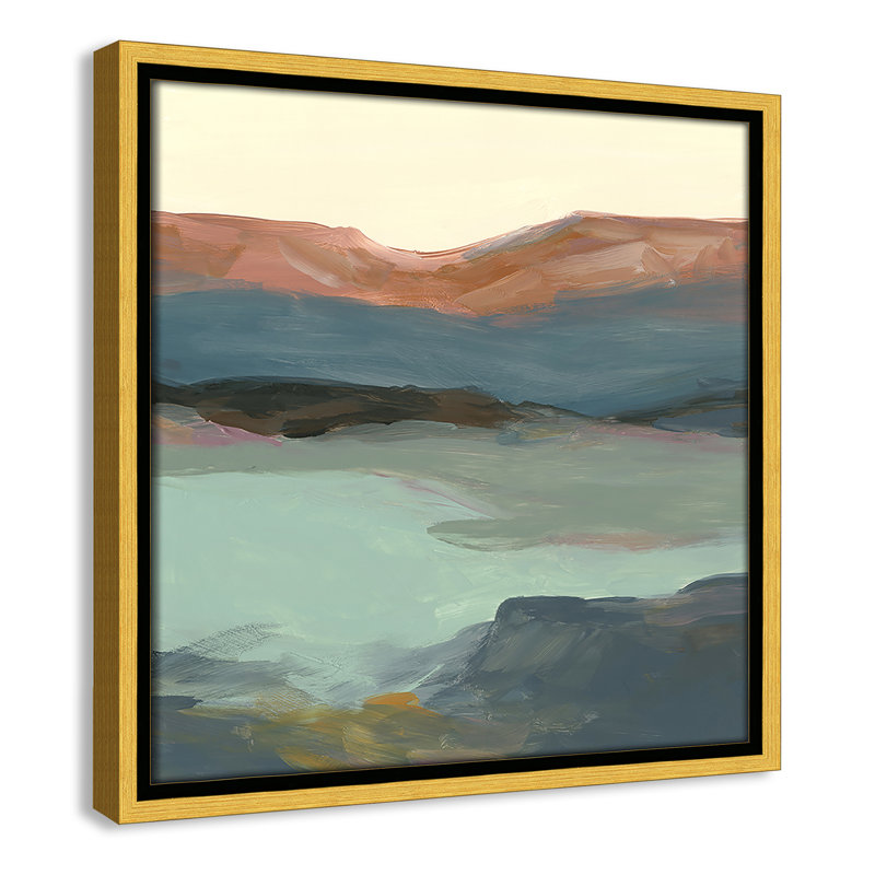 «Euzelia Rolling Bluff» par Carol Robinson - reproduction d'art, H 13,5 po x l 13,5 po, Toile encadrée, Doré