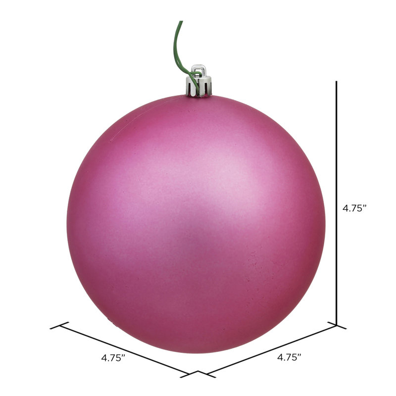 Décoration de boule décorative des Fêtes, 4.75", Mauve mat