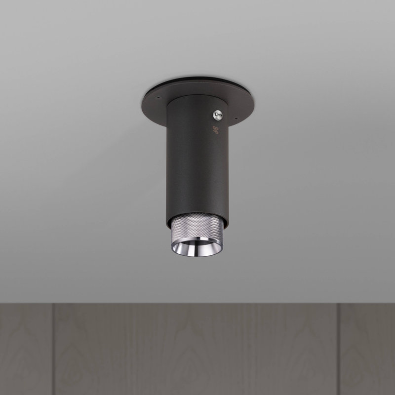 1 - Light Flush Mount, Steel, Graphite