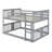 Full Over Full Bunk Bed With Ladder - Sturdy Wood Frame & Safety Guardrails-1585901679