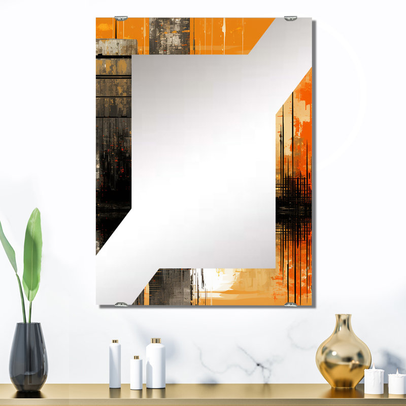 Shetye - Miroir mural abstrait MIR137415, 32 po x 24 po