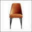 Ensemble de salle à manger moderne et élégant 5 pièces avec chaises en velours orange et structure en métal pour un repas élégant et confortable