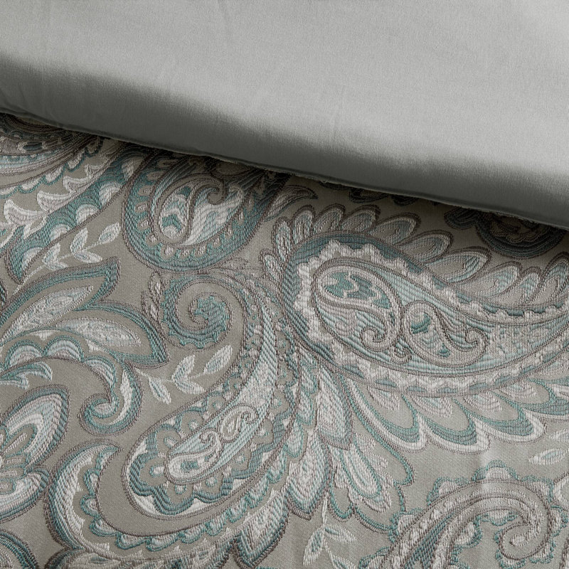 Ensemble d'édredon avec draps en coton de 12 pièces Aubrey, Édredon très grand + 11 pièces supplémentaires, Bleu sarcelle