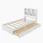 Lit plateforme simple en bois avec tête de lit bibliothèque-2001688938-2001688939