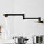Robinet remplisseur flexible en laiton et or avec style industriel pour la commodité de la cuisine