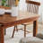 Nut-brown Rectangular Solid Wood Butterfly Leaf Dining Table-2022450516