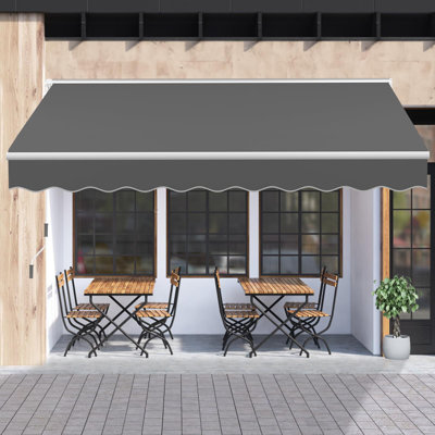 Auvent de terrasse rétractable 9,8 pi x 8,2 po Meetwarm