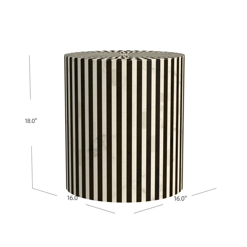 Arys Stone Top End Table