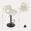 Swivel Upholstered Adjustable Height Counter Stool with Metal Frame-1105591307