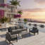 4-Piece Modern Aluminum Patio Conversation Set
