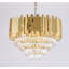Lustre en acier inoxydable doré 15 lumières avec cristaux transparents-1573981798-1573981796