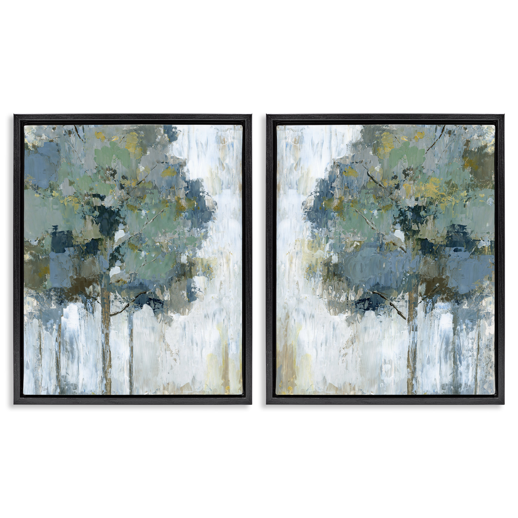 Lark Manor Tree Impressions Abstract 2 PC Framed Floater Canvas Set by ...