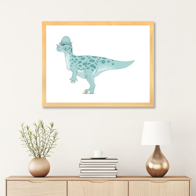 " Pachycephalosaurus Pencil Drawing With Digital Color " by Alice Turner