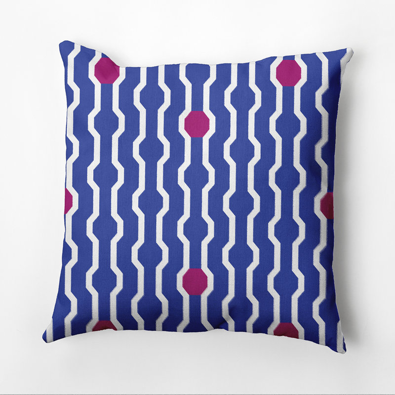 Housse et insert de coussin carré Nuts and Bolts, H 16 po x l 16 po, Bleu royal