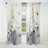 White And Gold Magnolia Petal Serenity I - Magnolias Floral Room Darkening Curtain - 1 Panels-107567391