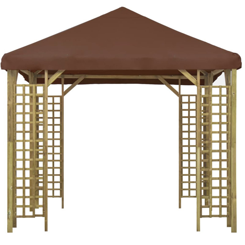 Harumi 3m x 3m Solid Wood Party Tent, Brown