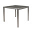 Table de salle à manger en aluminium anodisé durable avec plateau en osier, parfaite pour le patio et le jardin