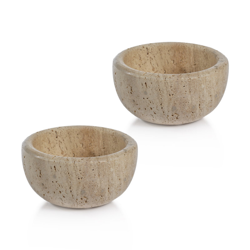 Bols en travertin beige Margate MultiServe, 4