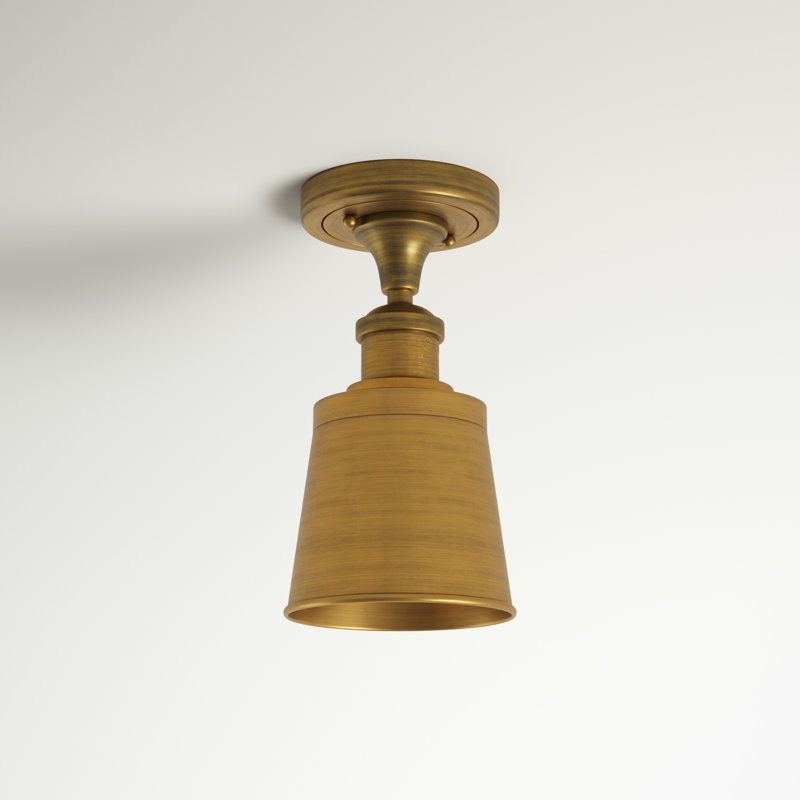 Lavender Hill Semi Flush Mount, Brushed Brass