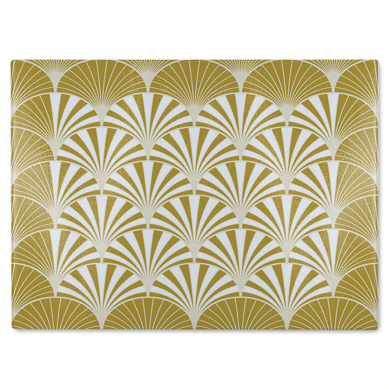 Semi Circles Glass Chopping Board
