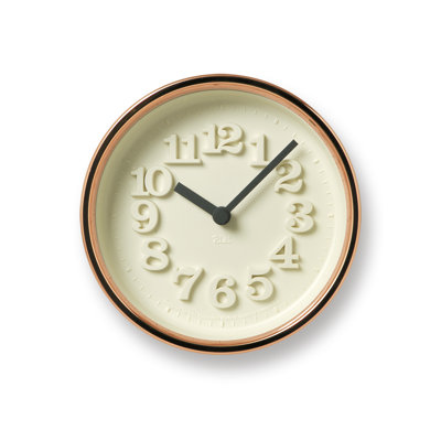 Carnlelis Modern & Contemporary Analogue Wood Tabletop Clock in Ecru
